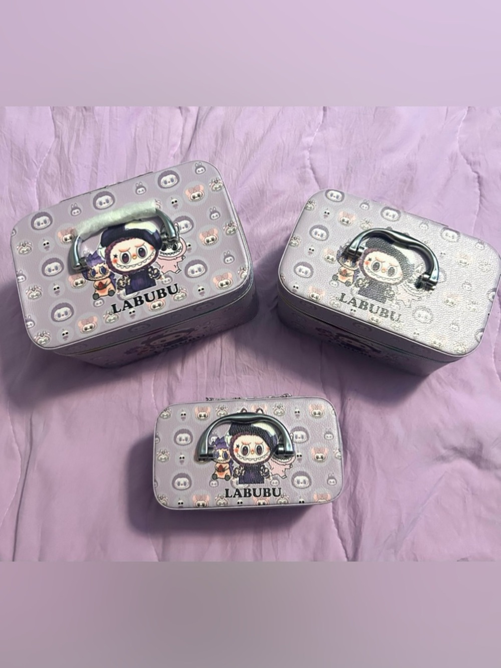 Labubu 3pc Makeup Case